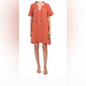 LUCKY BRAND - raglan sleeve trapeze dress - BRUSCHETTA -  xs